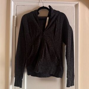 Lululemon Scuba Full Zip Hoodie - Size 8 - Black Camo